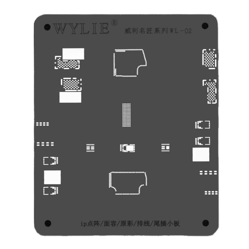 Wylie Black Bga Reballing Stencil Iphone Dot Matrix Face Id Repair