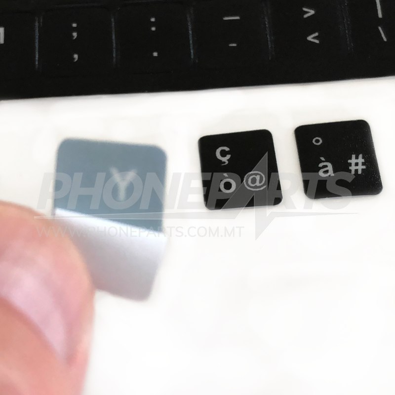 Autocollants Touches Clavier Italien - Layout Azerty Pour PC Portable - Blanc, Taille Touche 11x13 Mm