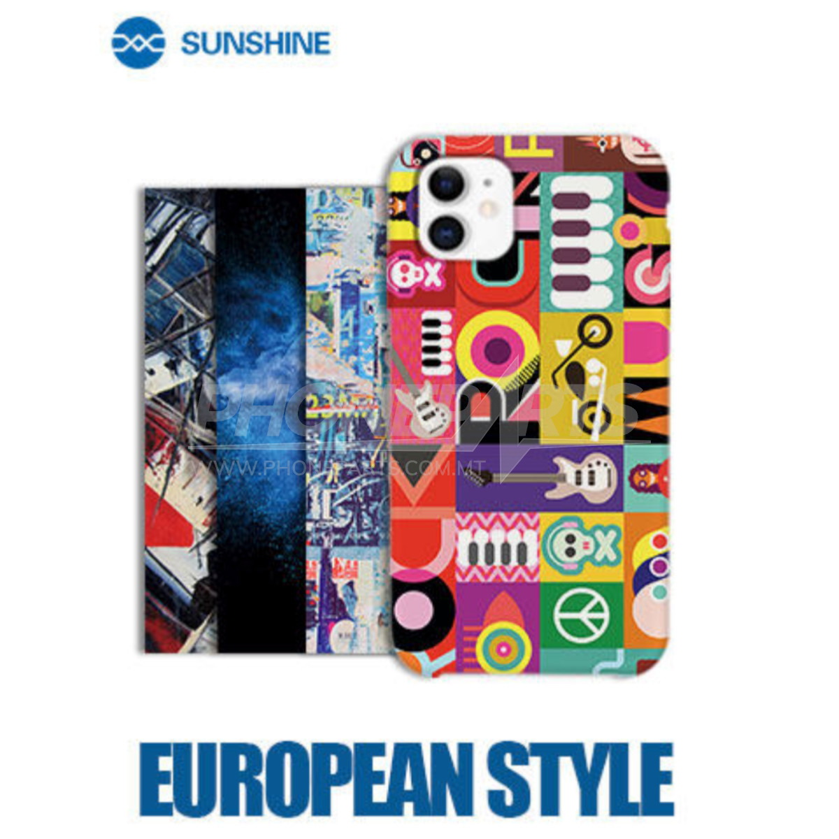 SUNSHINE Back Cover Sticker EU STYLE EMBOSSED FOR CUTTING MACHINE (50PCS)