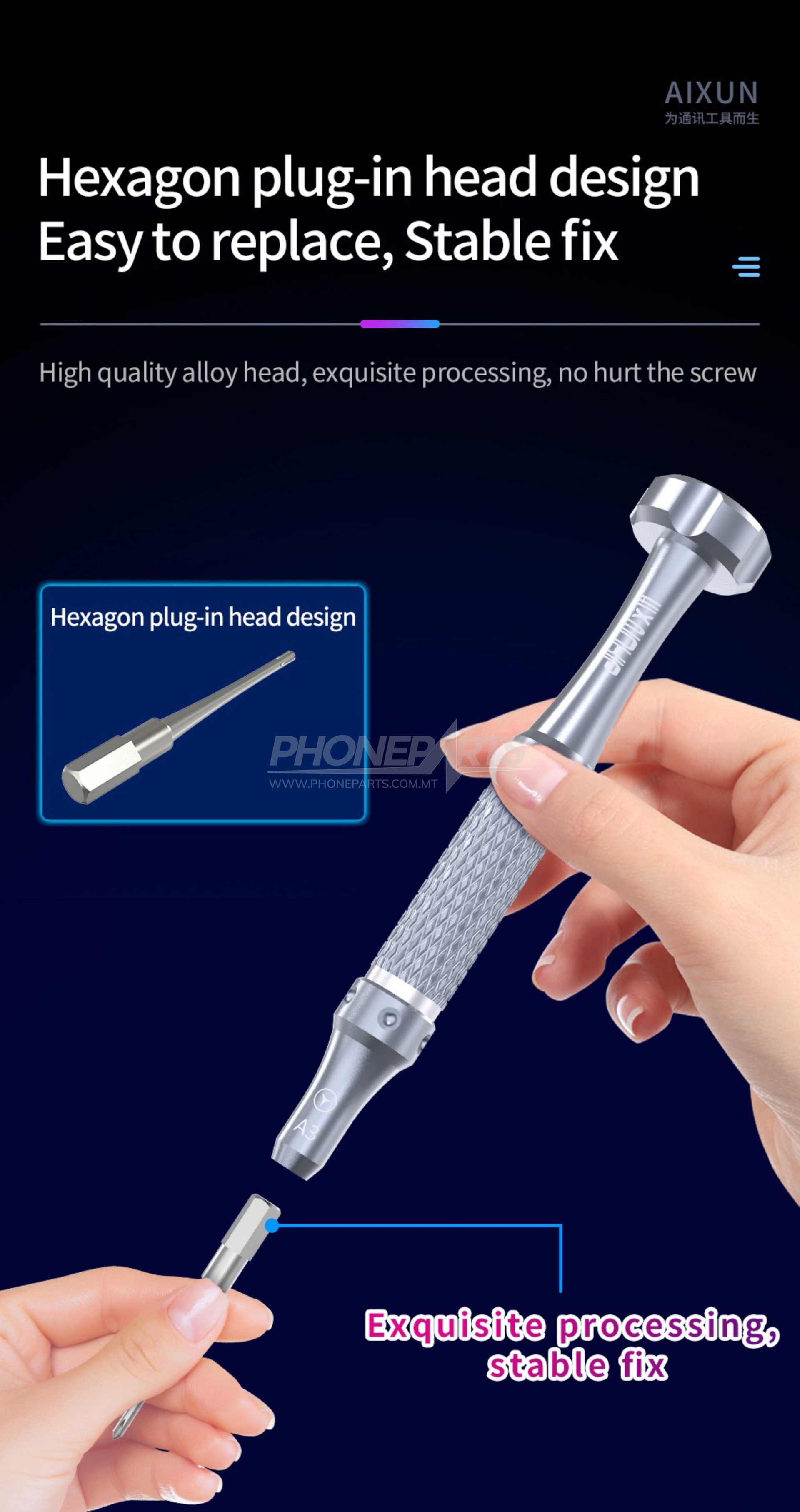 JC Aixun Screw Driver AX-iS02 (5 Types for choice) - Phoneparts