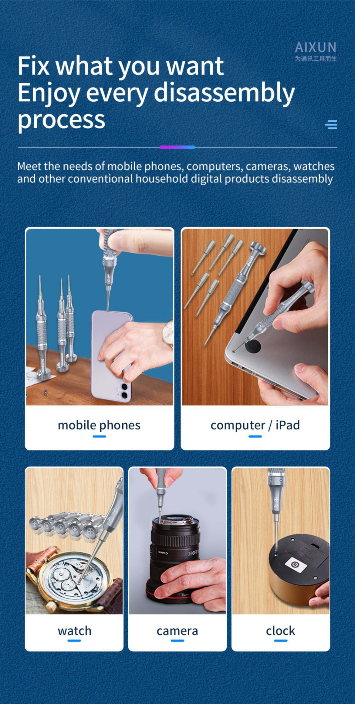 JC Aixun Screw Driver AX-iS02 (5 Types for choice) - Phoneparts