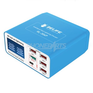 RELIFE RL-304P SMART DIGITAL DISPLAY 6-PORT CHARGER (40W-PD3.0+QC3.0)