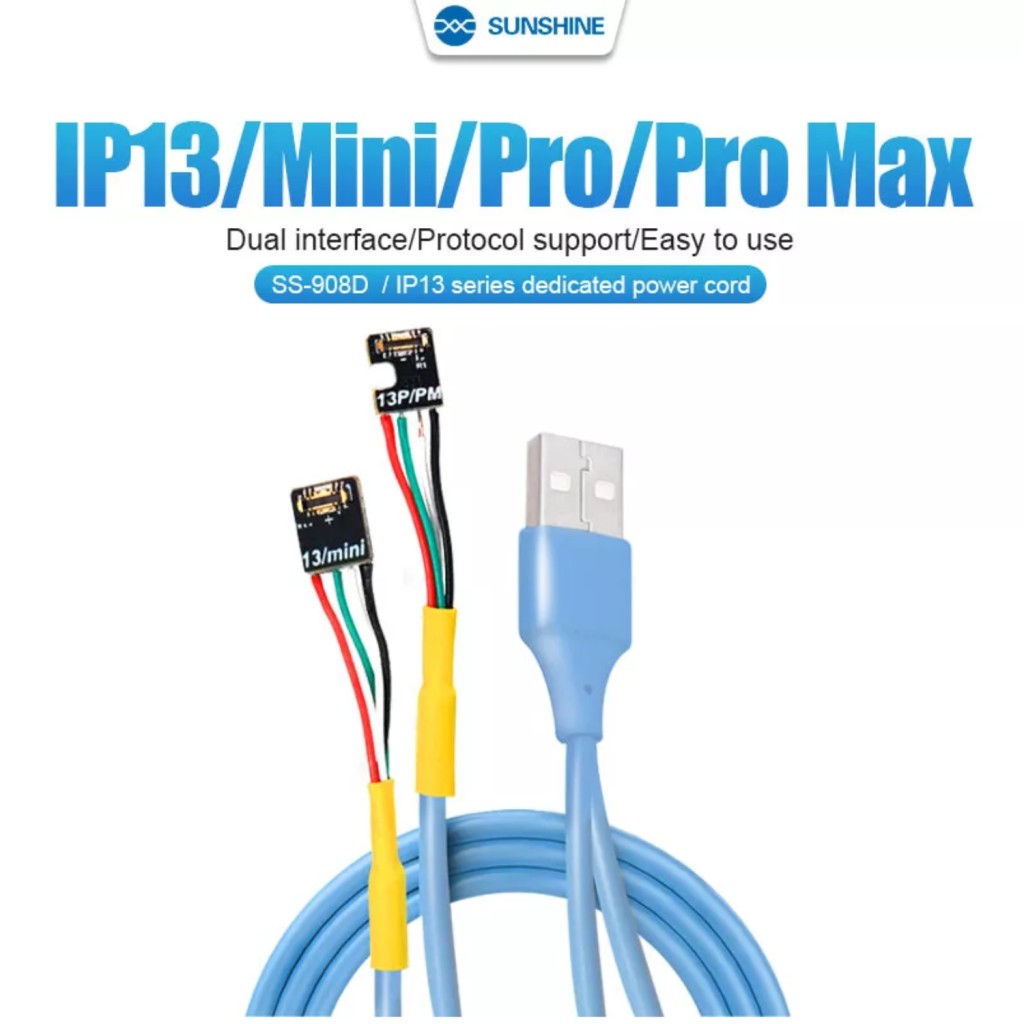 SUNSHINE SS908D Power Cable For iPhone 13/13 Mini/13 Pro/13 PRO MAX
