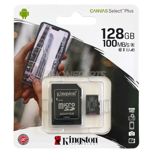 Kingston micro sd 128gb canavas select plus