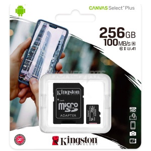 Kingston micro sd 256gb canvas select plus