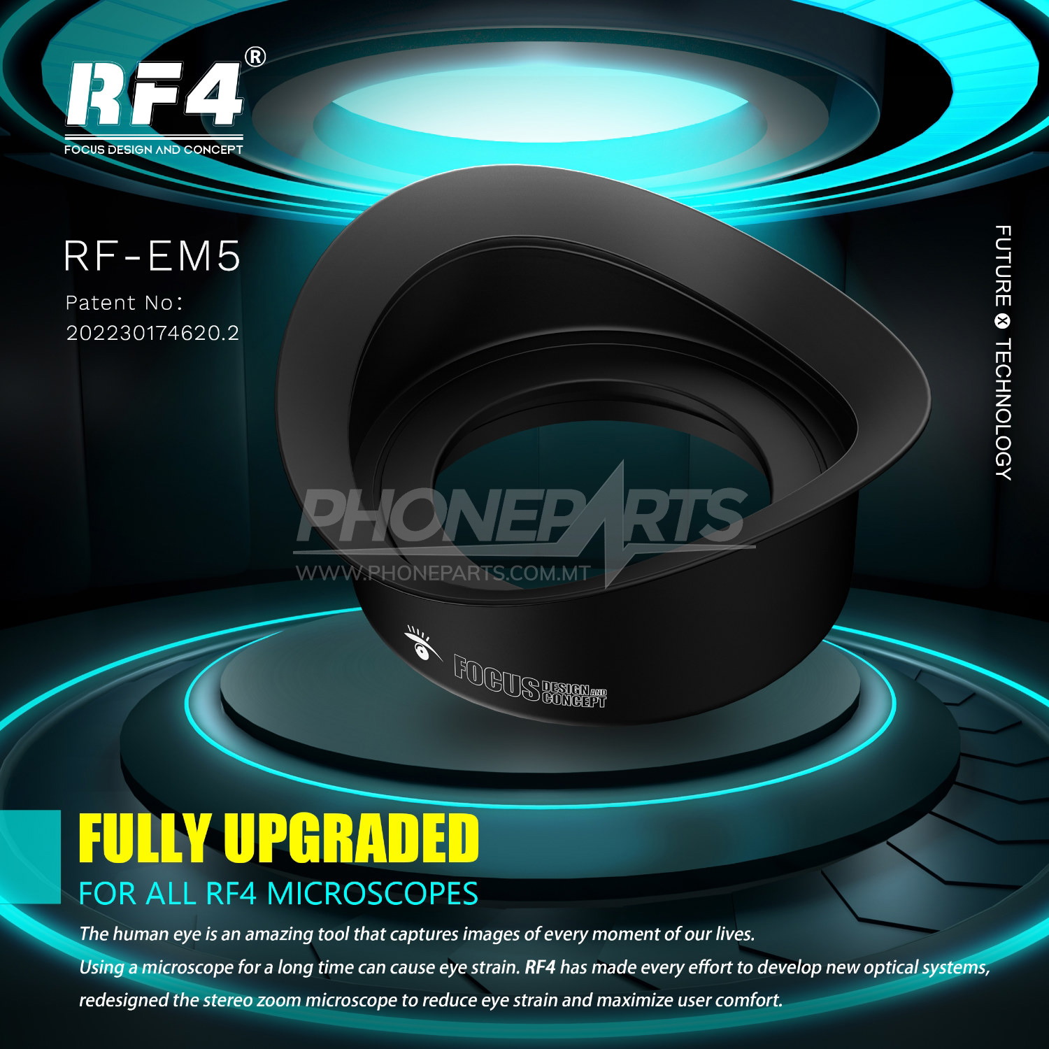 RF4 EM5 ERGONOMIC RUBBER EYECUPS EYE PROTECTORS FOR BINOCULAR