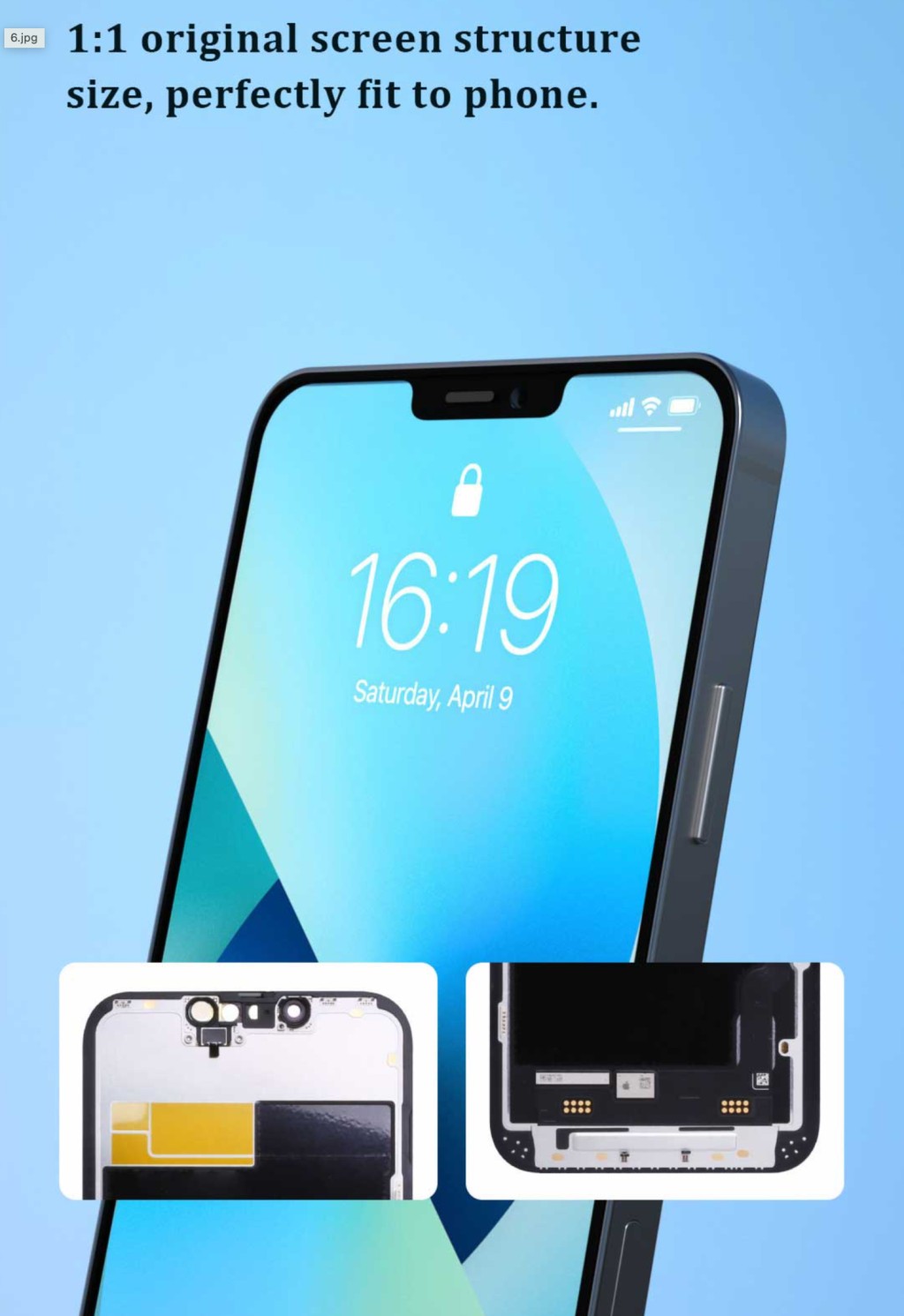 DISPLAY TOUCH IPHONE 13 COF (ZY) IC movable Phoneparts