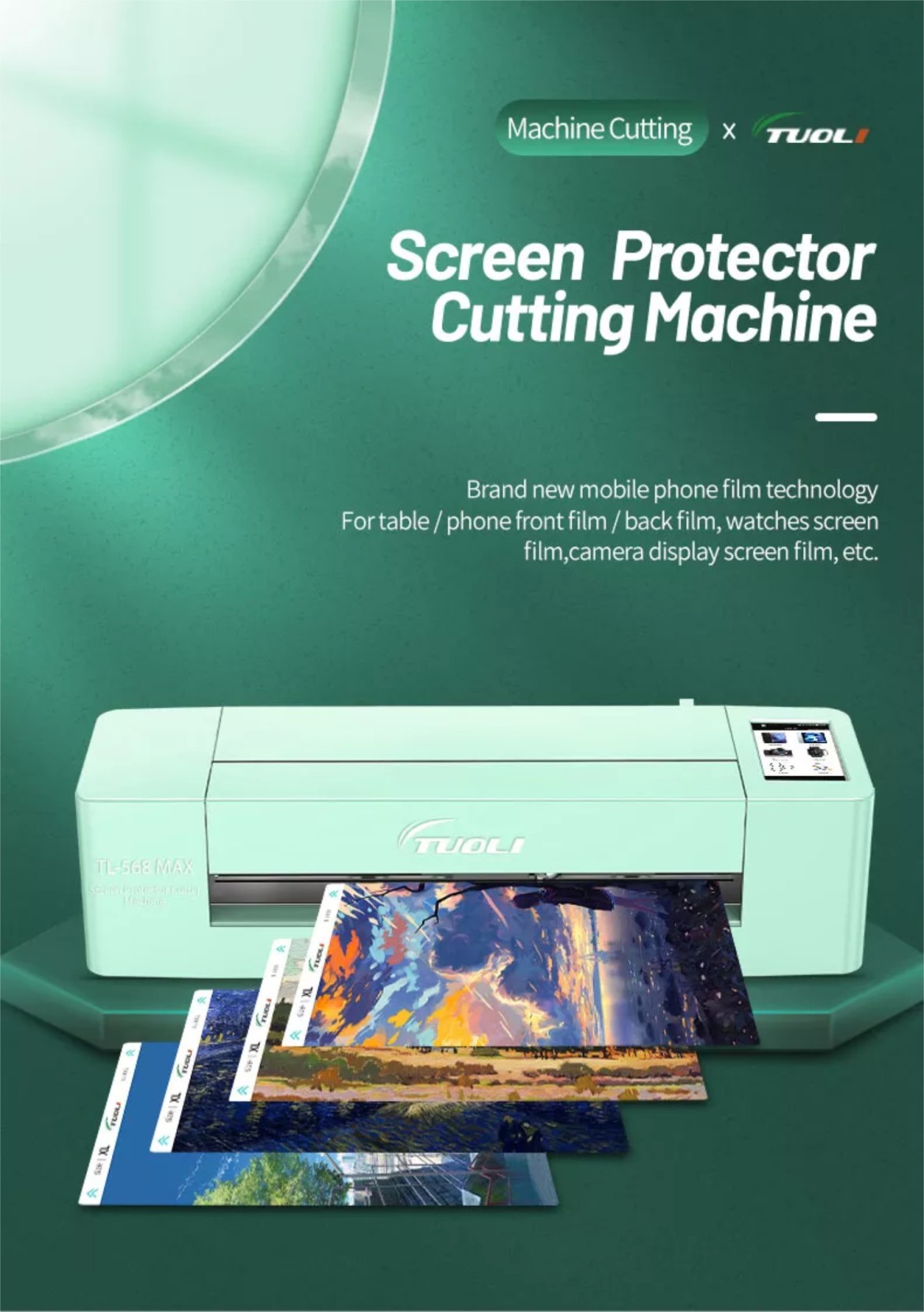 TUOLI 568 MAX HYDROGEL CUTTING MACHINE (Start Kit Films Included