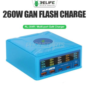 RELIFE RL-304R 260W GAN MULTI-PORT 5+1 EFFICIENT INTELLIGENT POWER CHARGING