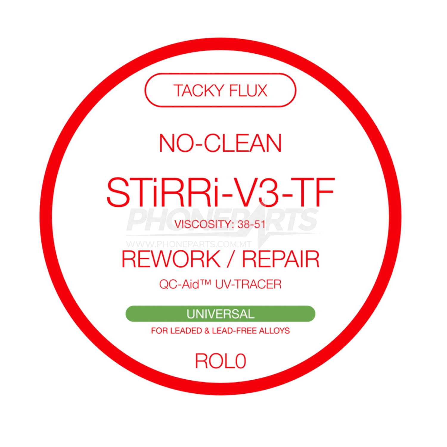 AMTECH STIRRIV3TF™ NOCLEAN ROSINBASED SOLDERING FLUX (ROL0) 5GR