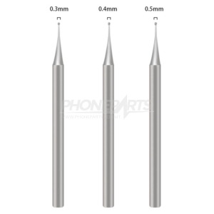 JS-03 SPHERICAL STRAIGHT NEEDLE LAMINATE GRINDING HEADS 0.3/0.4/0.5mm (3PCS)