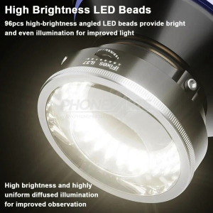iFixes iL37 Microscope Polarized Ring Light Anti-Glare (96 LED beads)