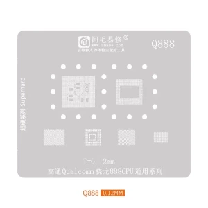 Amaoe Q888 0.12mm BGA Reballing Stencil Snapdragon 888 (Upper and Lower Layer)