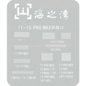 BGA Reballing Stencil for iPhone Screen IC (11 to 15 Pro Max)