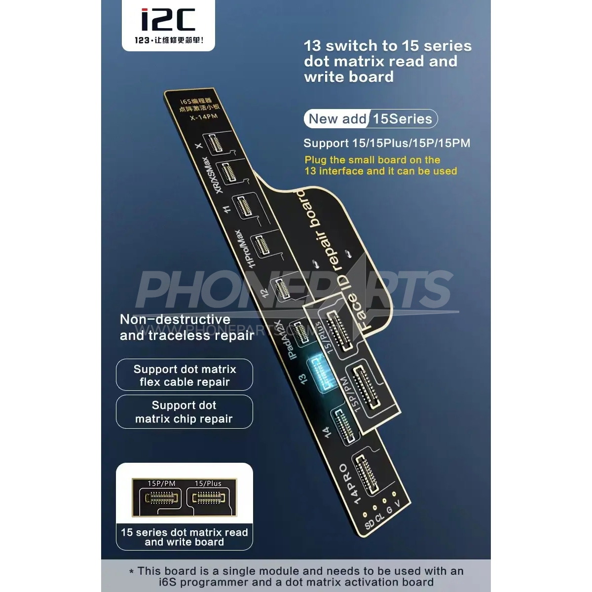 i2C iPhone 13 Switch to 15 Series Dot Matrix Read & Write Board ...