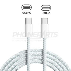 240W Type-C Braided Fabric Charging Cable for iPhone, iPad, MacBook (2MT)