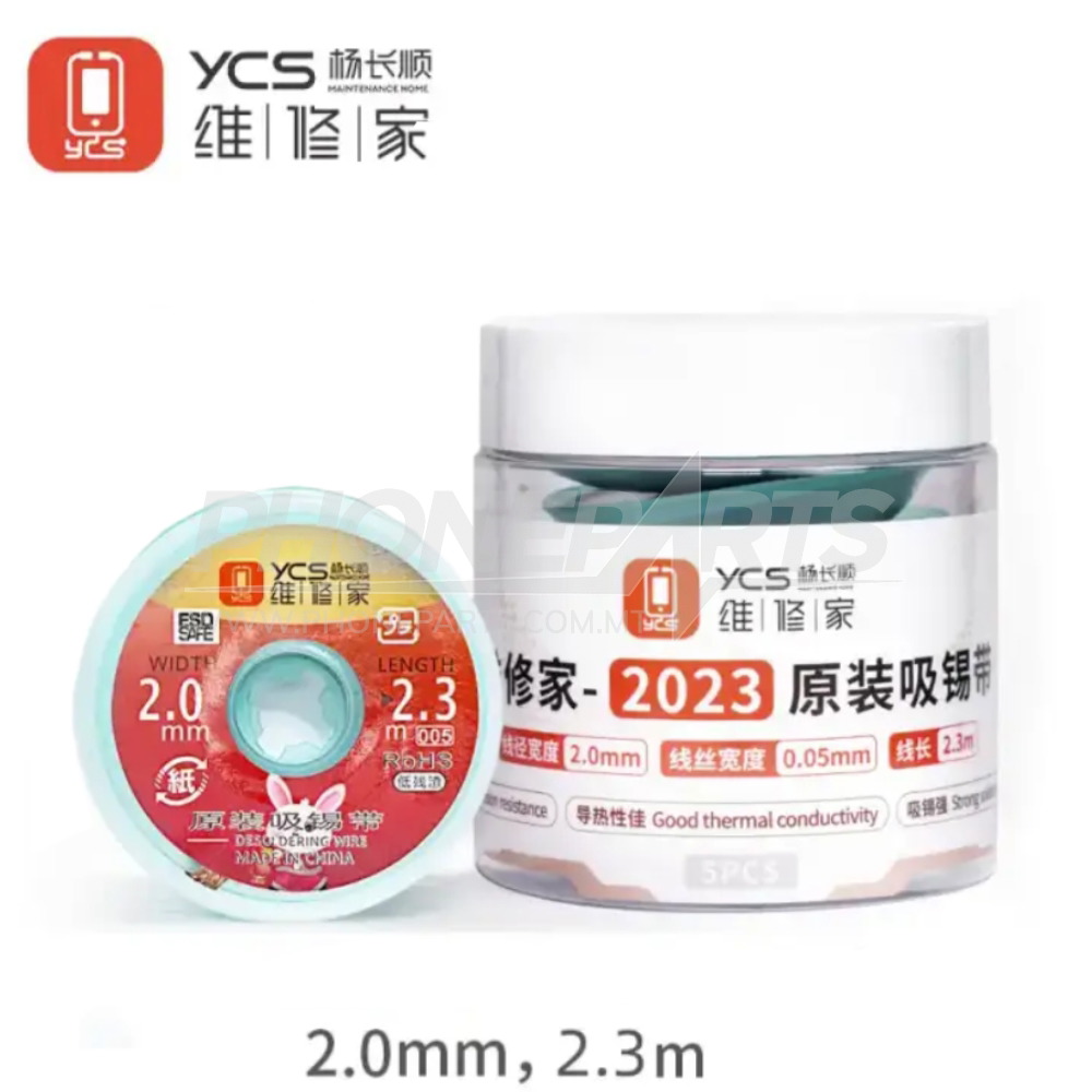 YCS Desoldering Braid Solder Remover Wick Wire 2023 (5pcs) Phoneparts