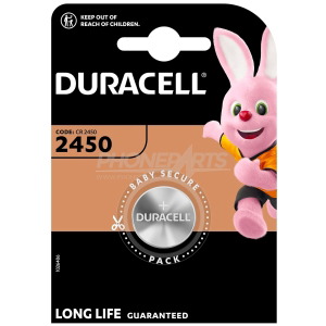 Duracell battery button lithium 3V CR2450 DL2450