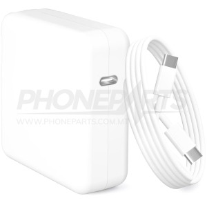 87W charger with 1m dual type-c cable for Macbook (EU plug, UK plug)