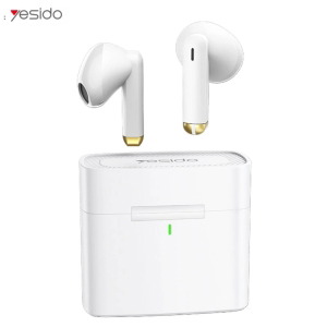 Yesido TWS BT 5.3 Waterproof Wireless Stereo Earphone with Noise Cancelling (White)