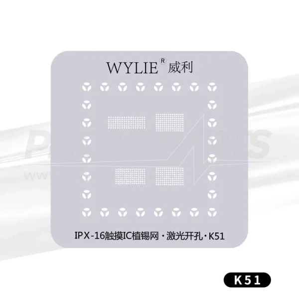 WYLIE K51 Touch Screen IC Soldering Magnetic Tinning Platform for iPhone X-16PM-4 WYLIE Touch Screen IC Soldering Magnetic Tinning Platform for iPhone X-16PM