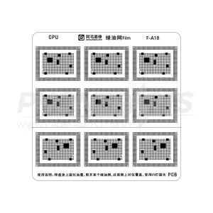 BGA Reballing Stencil F-A18 CPU Green Oil Isolation for Apple A18 CPU