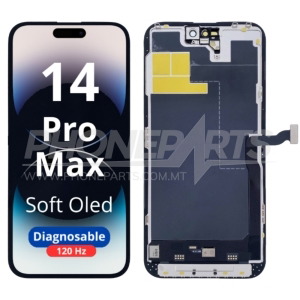 DIAGNOSABLE SOFT OLED DISPLAY TOUCH FOR IPHONE 14 PRO MAX (GENUINE IC)