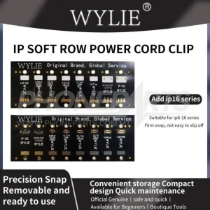 Wylie Soft Row Power Cord Clip for iPhone 6 to 16Pro Max