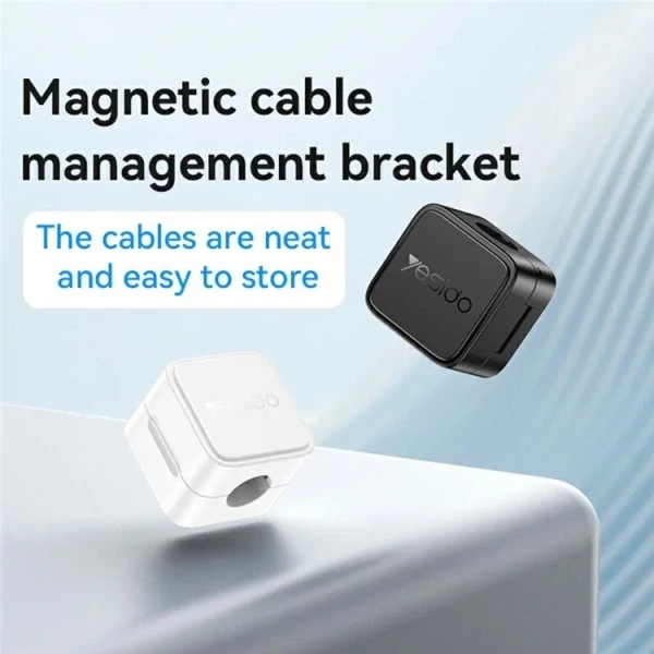 yesido-magnetic-cable-clips-cord-organizer-with-nano-gel-adhesive-4-pcs-black-2 Yesido Magnetic Cable Clips Cord Organizer with Nano Gel Adhesive (4-PCS WHITE)