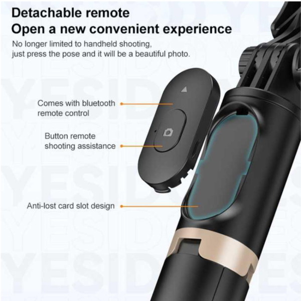 yesido-sf14-anti-shake-foldable-phone-tripod-selfie-stick-1 Yesido SF14 Anti-Shake Foldable Phone Tripod & Selfie Stick