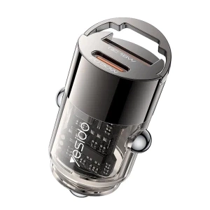 Yesido Y68 | 48W Mini Dual Car Charger USB-C PD30W  + USB-A QC18W Fast Charger in Zinc Alloy