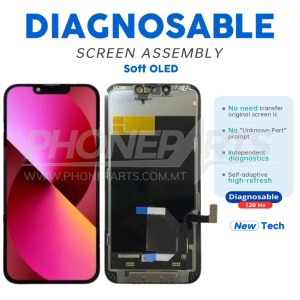 DIAGNOSABLE SOFT OLED DISPLAY TOUCH FOR IPHONE 13 PRO  Max (GENUINE IC)