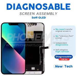 DIAGNOSABLE SOFT OLED DISPLAY TOUCH FOR IPHONE 13 PRO (GENUINE IC)