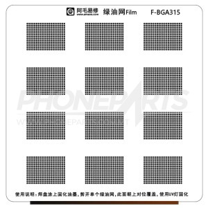 Amaoe F-BGA315 Green Oil Isolation BGA Reballing Stencil